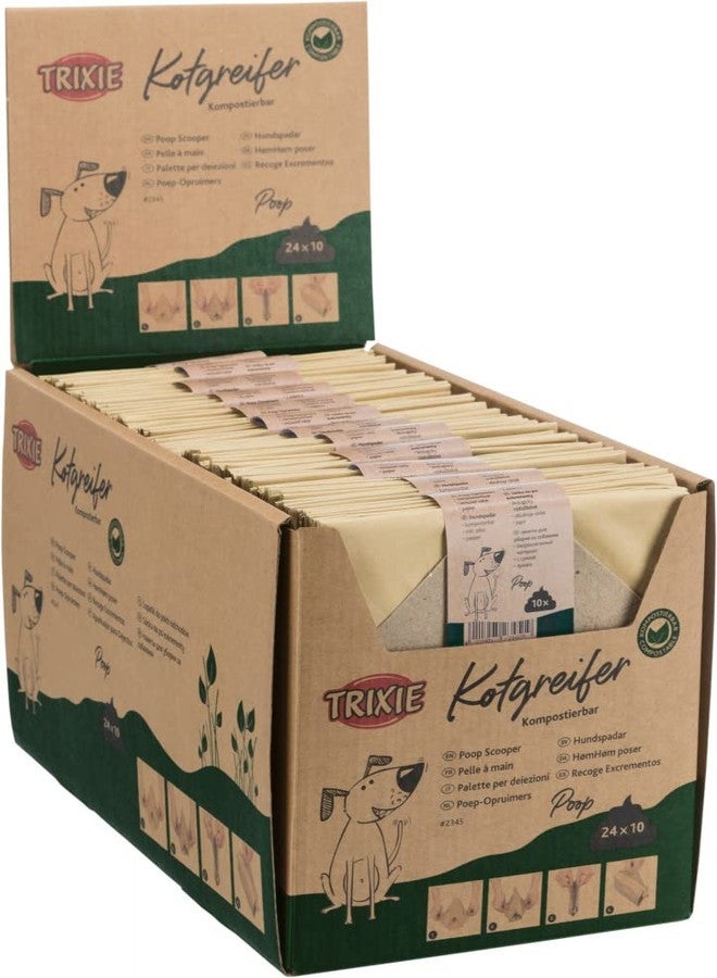 تريكسي: - مجرفة فضلات الكلاب | مصنوعة من مواد قابلة للتحلل الحيوي لجمع فضلات جروك | مانعة للتسرب وسهلة الاستخدام بفضل المقابض، تمنع الفوضى غير المرغوب فيها - 10 قطع - Image 1